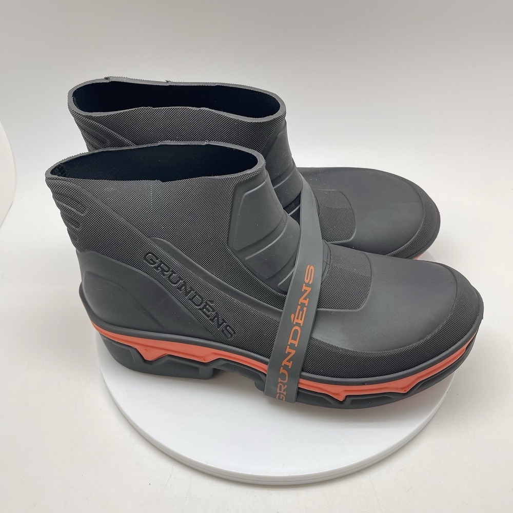 Grundens Rubber Deck Boss‎ Boots Mens 9 Cut Down Modified Waterproof 6" Gray